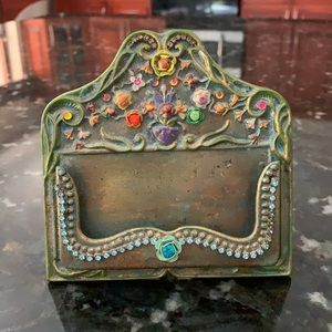 Decorated business card holder
